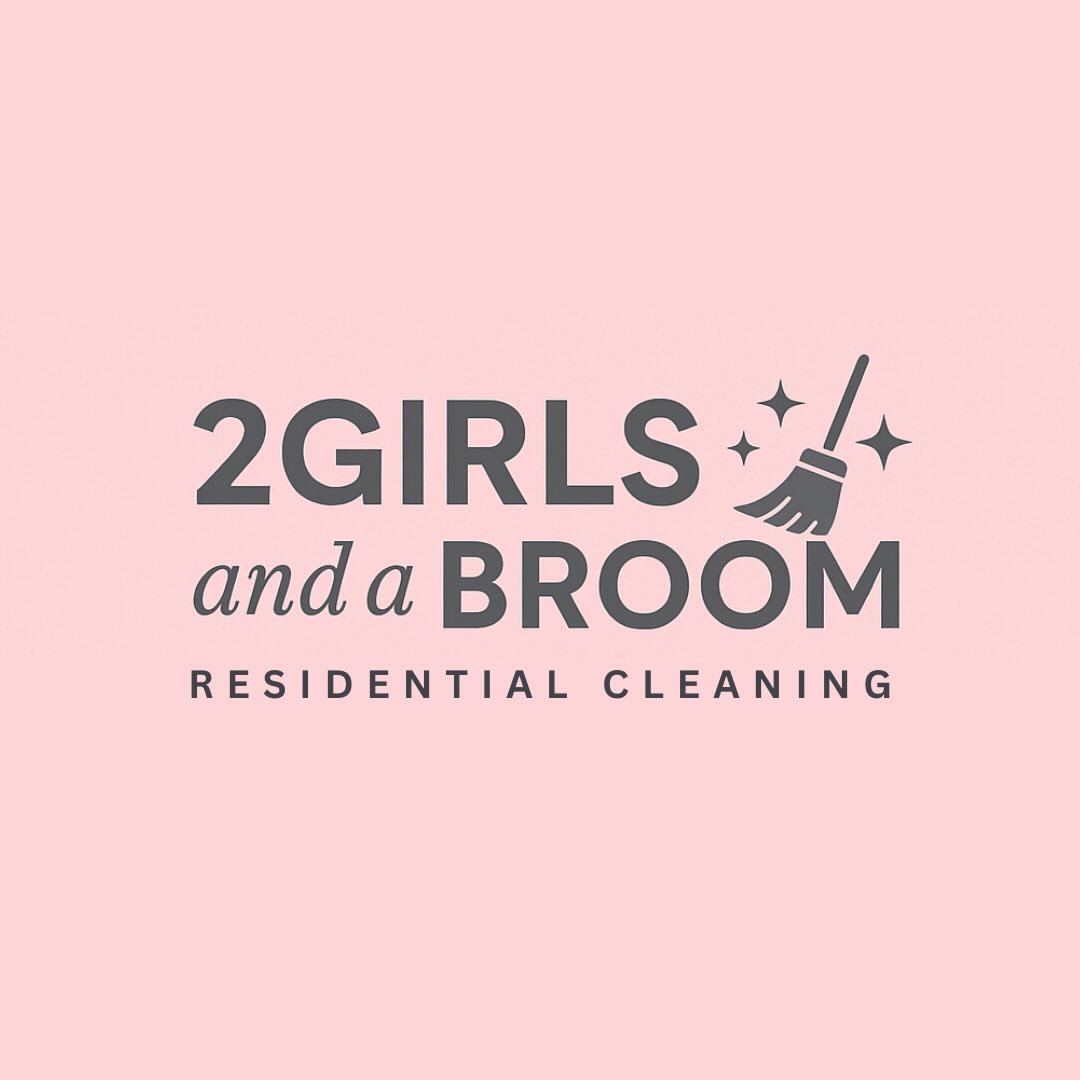 2 Girls & A Broom Cleaning Logo